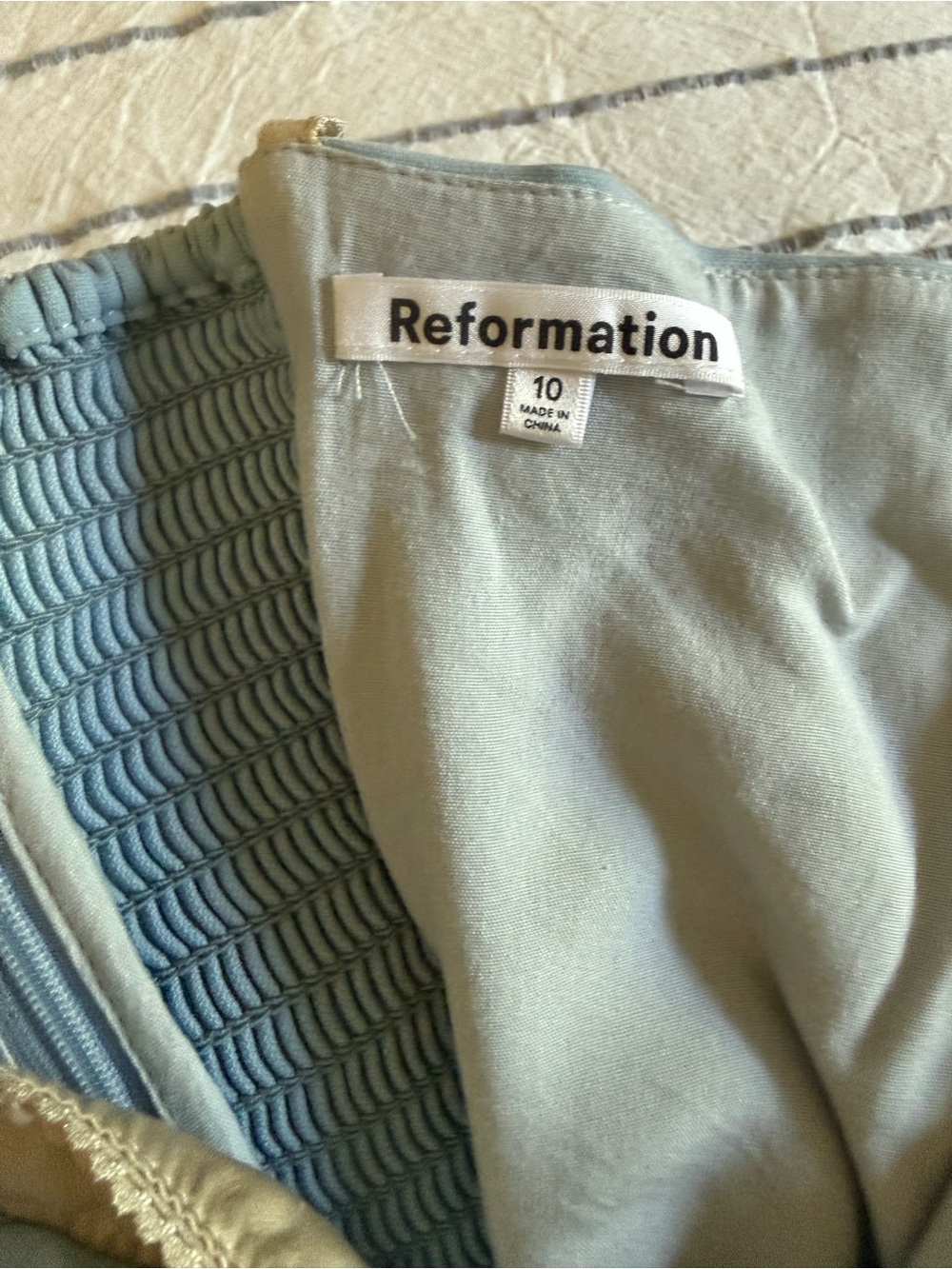 Light Blue Satin-Trim Camisole Top - Picture 3 of 3